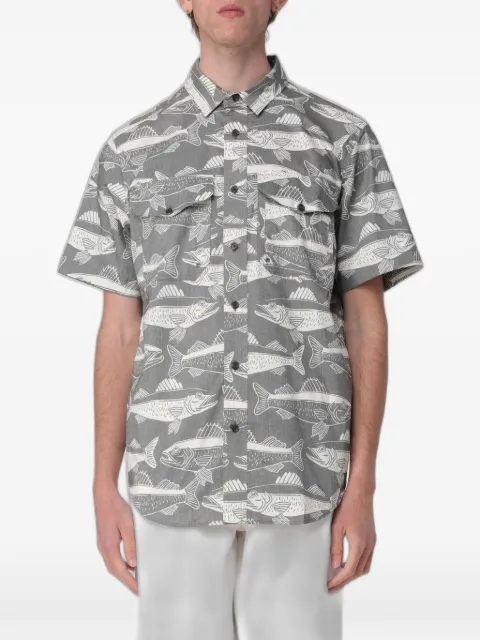 Filson Twin Lakes fish-print short-sleeve shirt