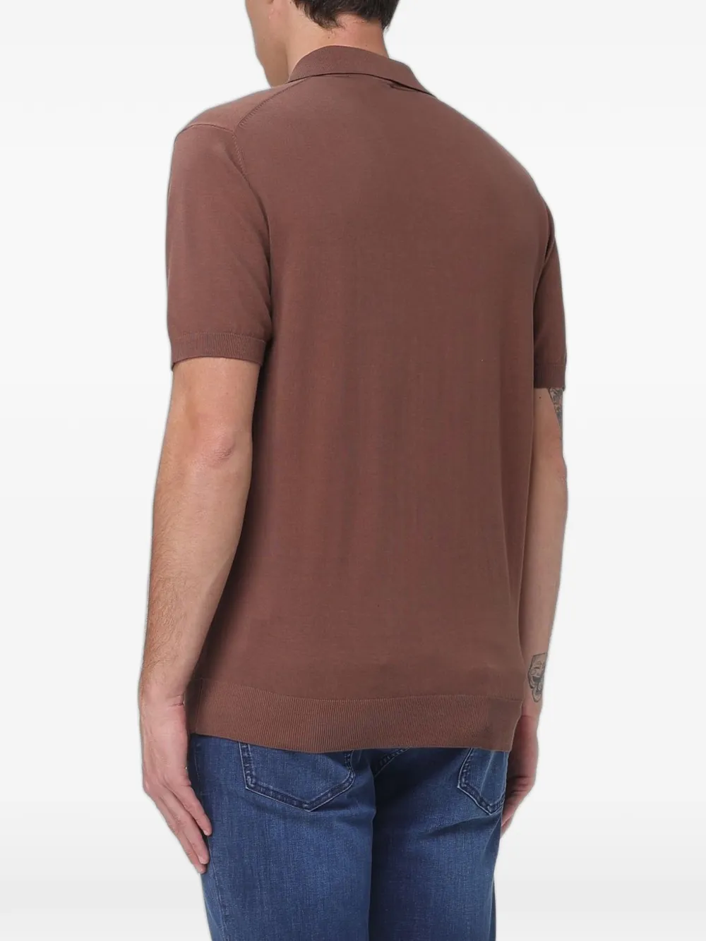 Colmar Fijngebreid T-shirt met polokraag Bruin