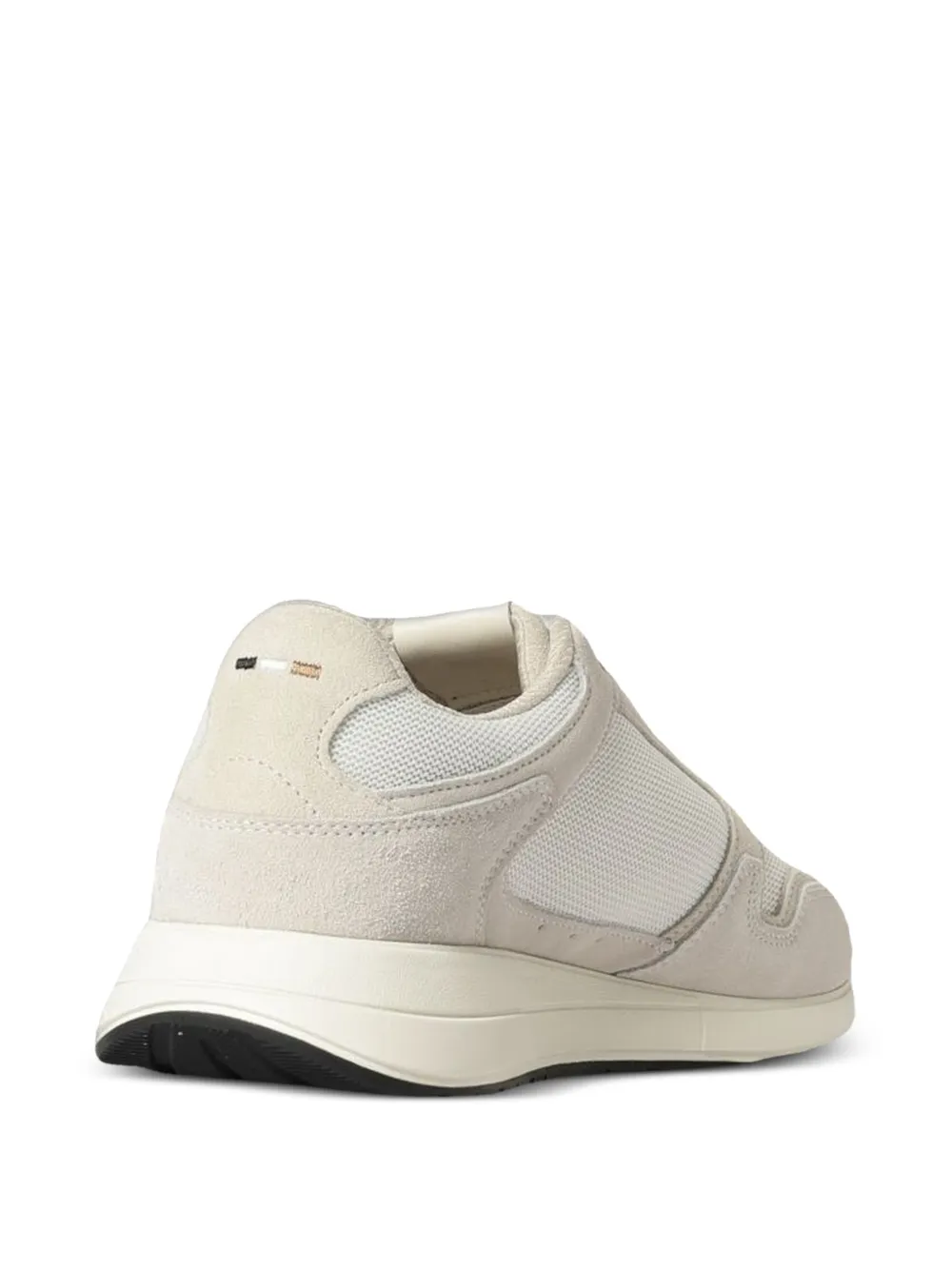 BOSS suede-panelled mesh sneakers Beige
