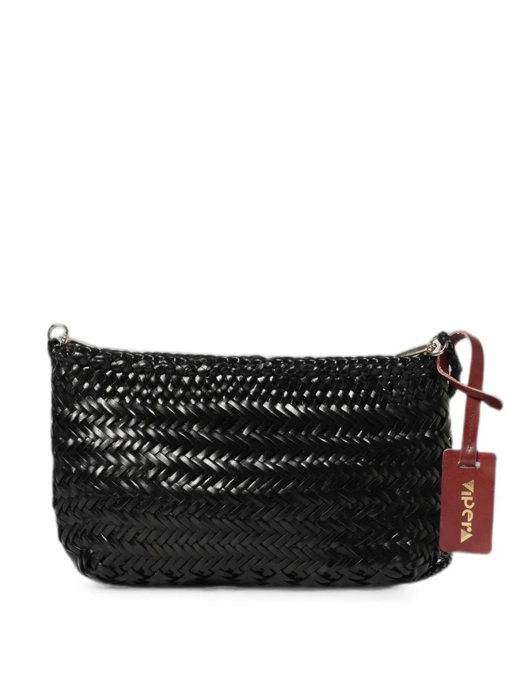 VIPERA Goya woven leather clutch bag - Nero