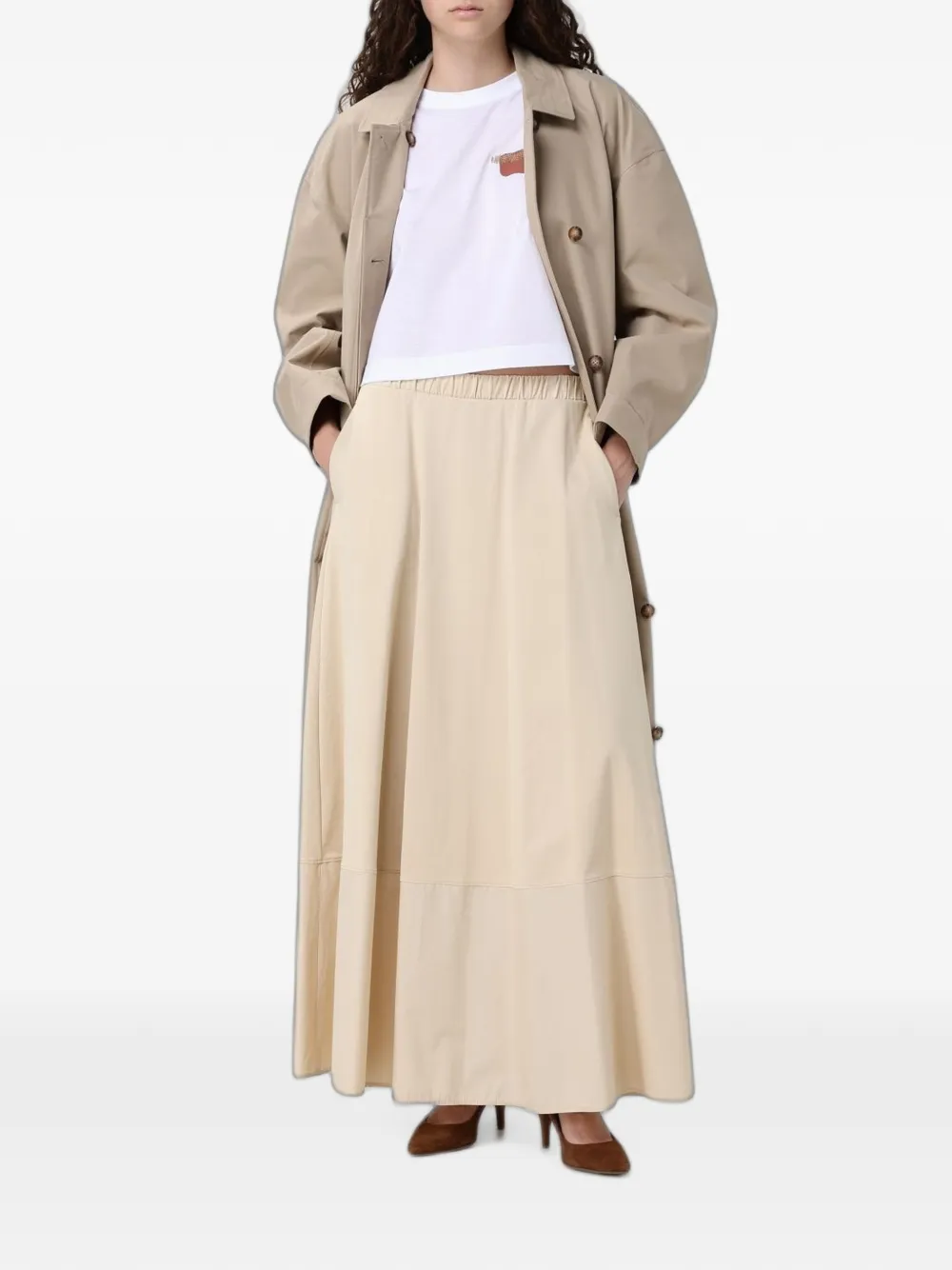 Max Mara Trenchcoat met ceintuur Beige