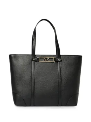 Emporio Armani レザー トートバッグ | ブラック | FARFETCH JP