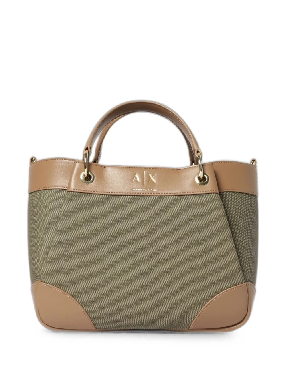 Emporio Armani logo-print strap tote bag - Verde