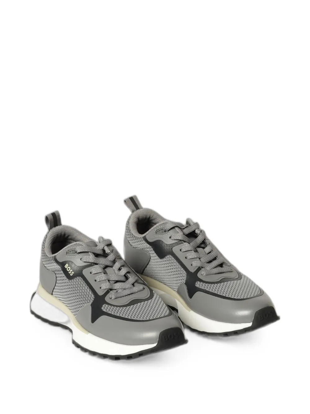 BOSS mesh-panelled sneakers Grijs