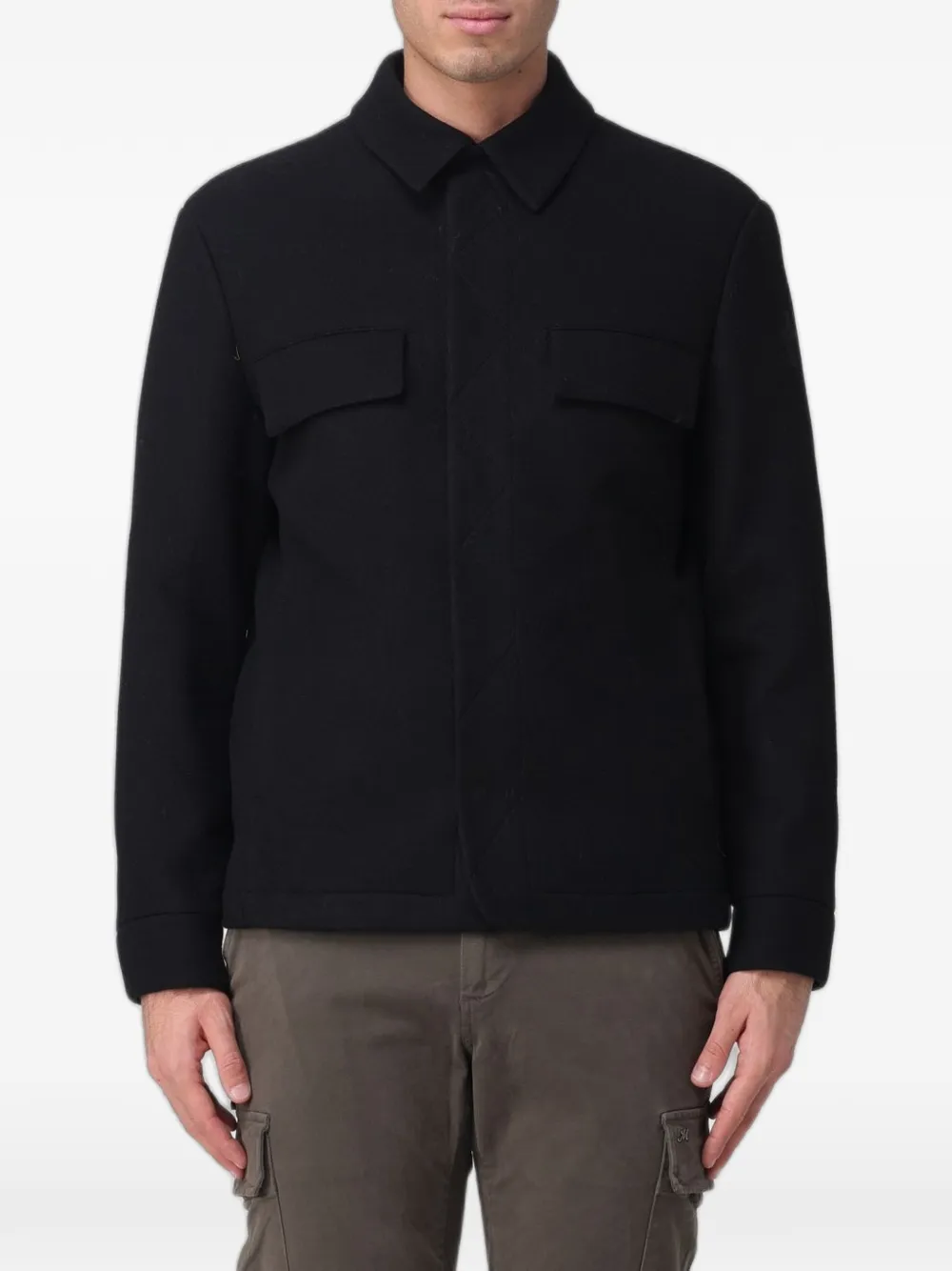 Premiata flap-pocket overshirt - Black