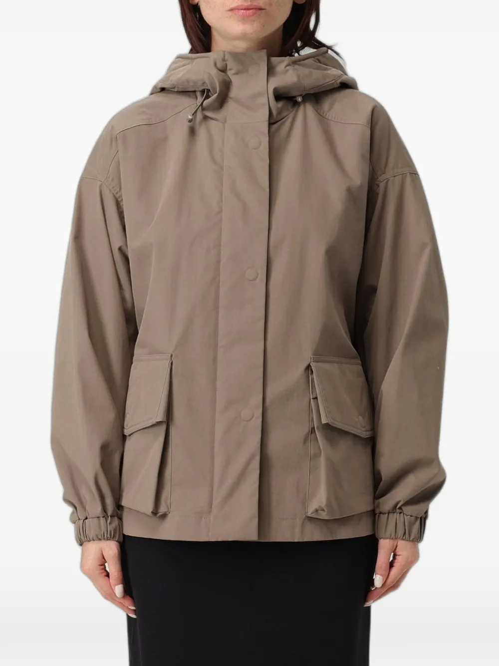 Emporio Armani hooded flap-pocket jacket - Toni neutri