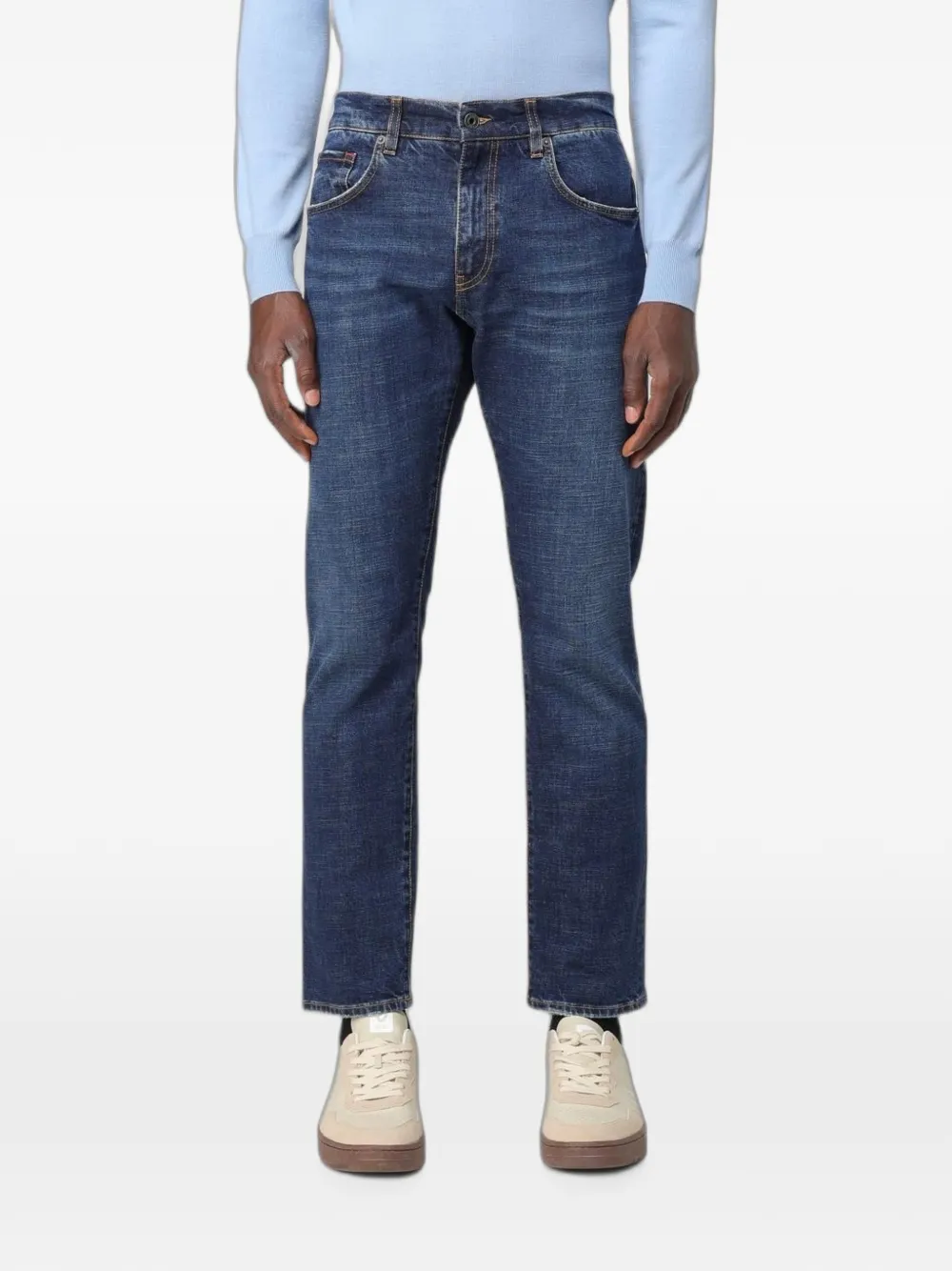 Fay faded slim-fit jeans - Blu