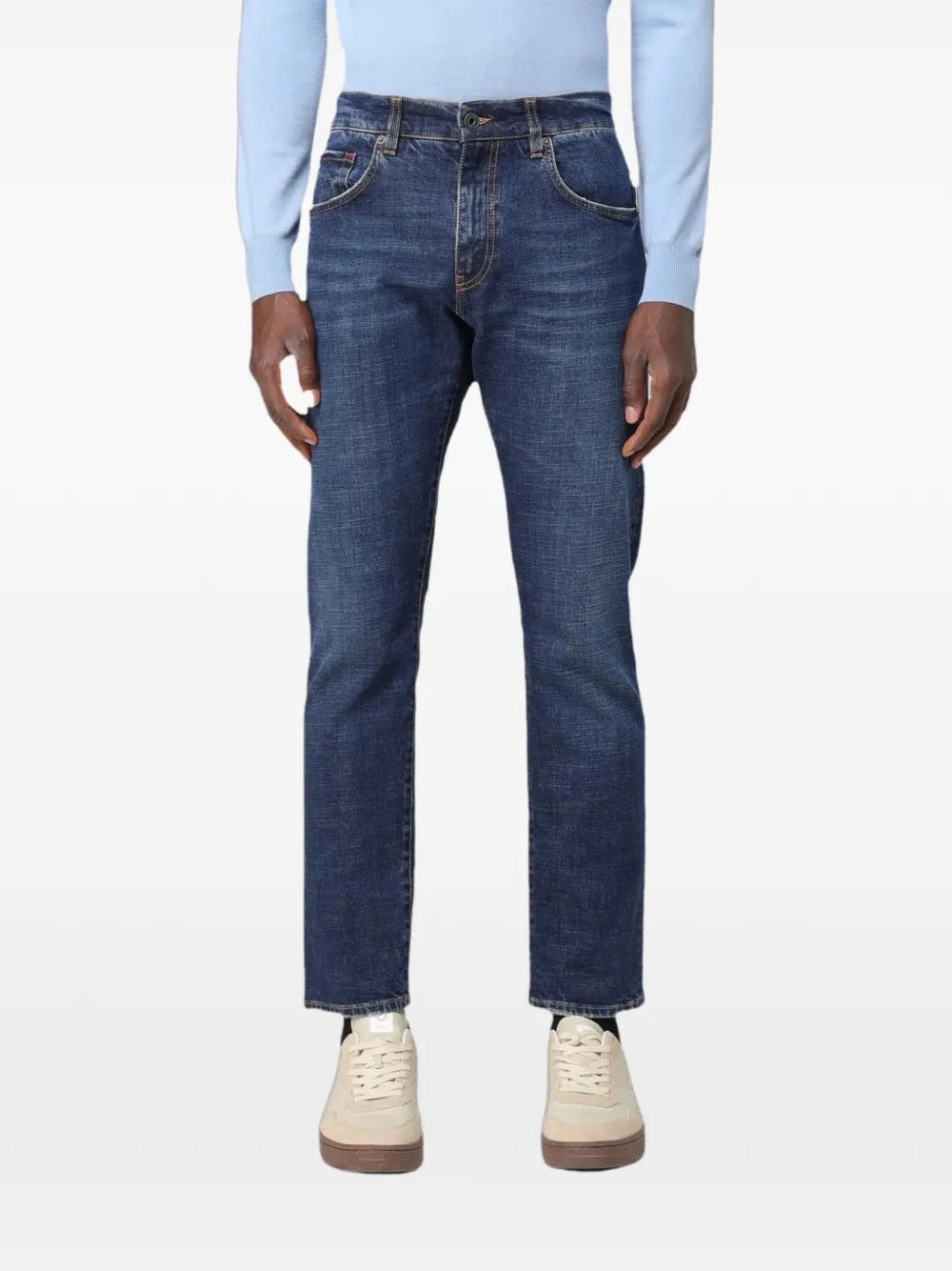 Fay faded slim-fit jeans - Blu
