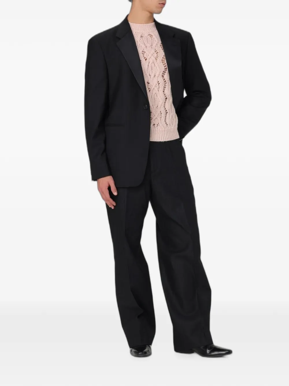 OUR LEGACY Shinjuku Tux peak-lapels wool blazer - Schwarz