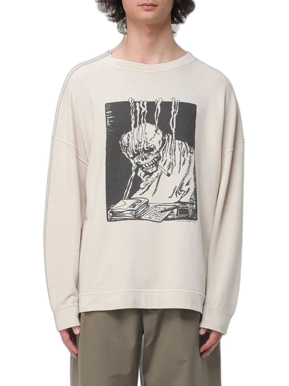 OUR LEGACY Slack graphic-print sweatshirt - Nude