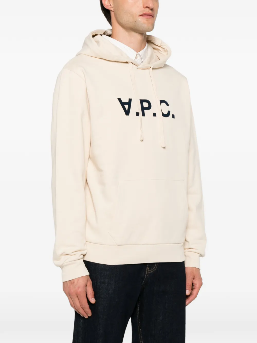 A.P.C. Hoodie met logoprint Beige