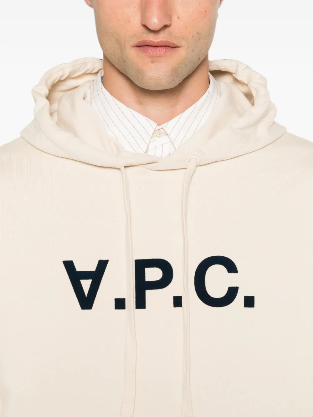 A.P.C. Hoodie met logoprint Beige