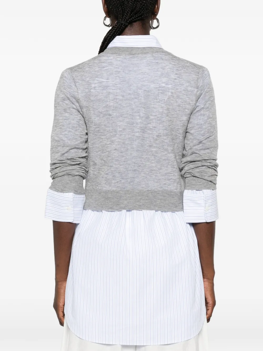 Alexander Wang Gelaagde trui met geborduurd logo Grijs