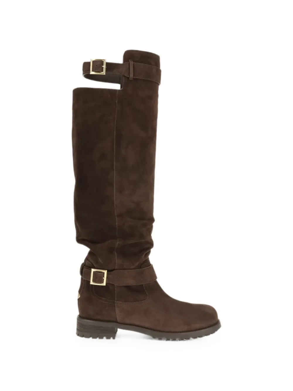 Jimmy Choo buckle-fastening knee-high biker boots Bruin