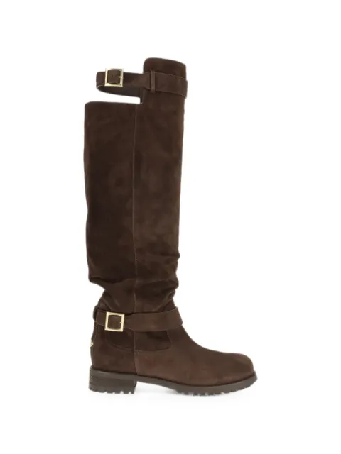 Jimmy Choo buckle-fastening knee-high biker boots