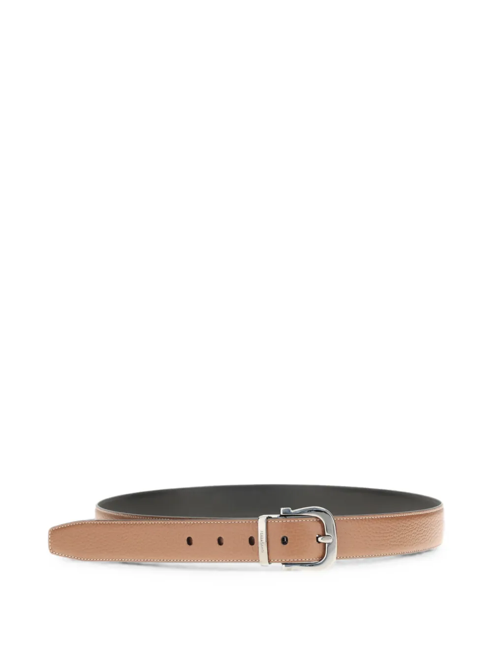 Ferragamo Gancini reversible leather belt - Toni neutri
