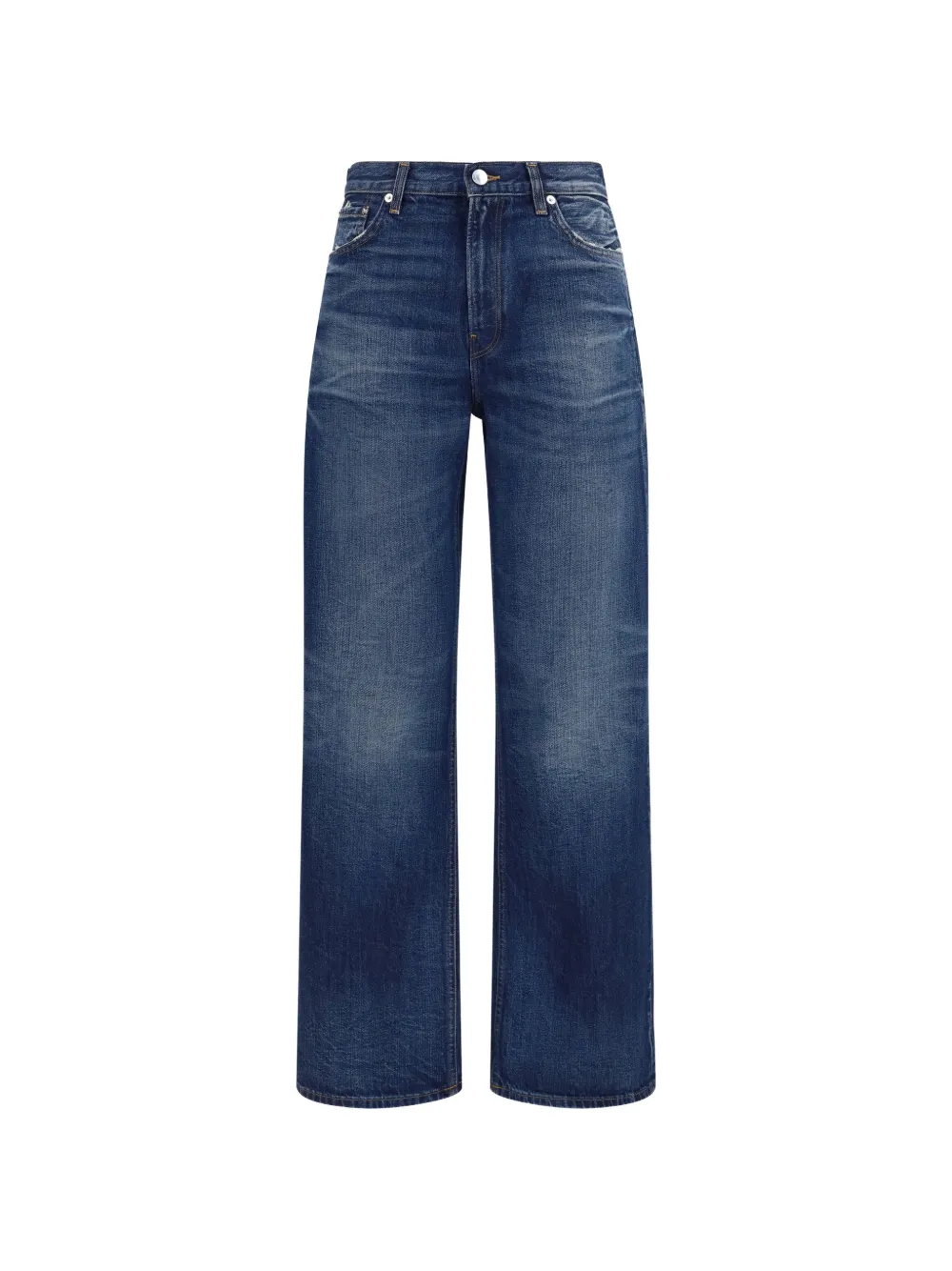 Haikure Korea high-rise straigh-leg jeans - Blu