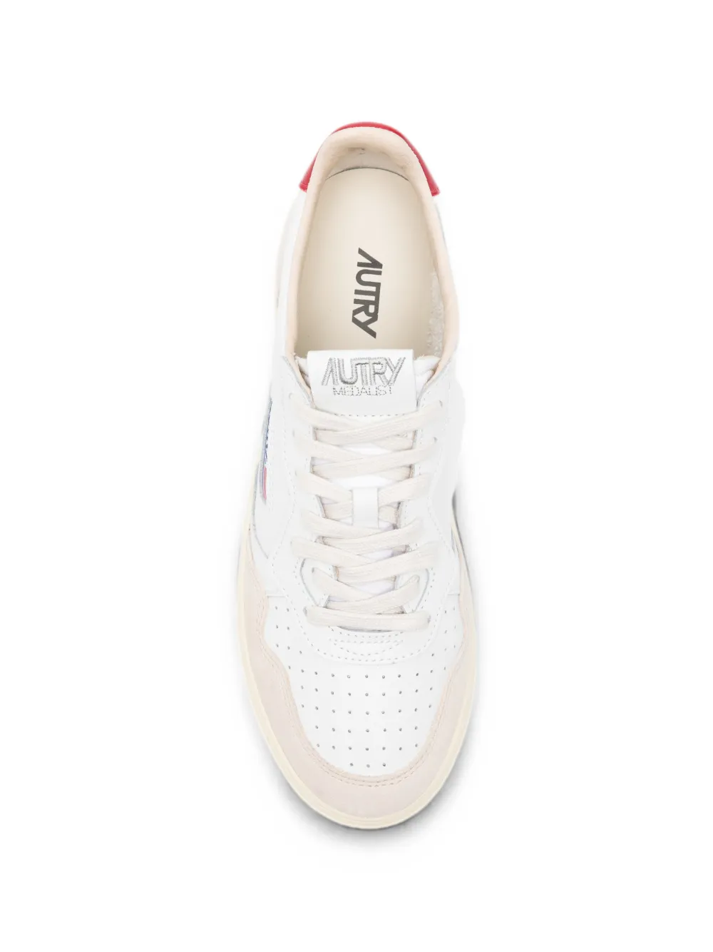 Autry Medalist suede-panelled sneakers Wit