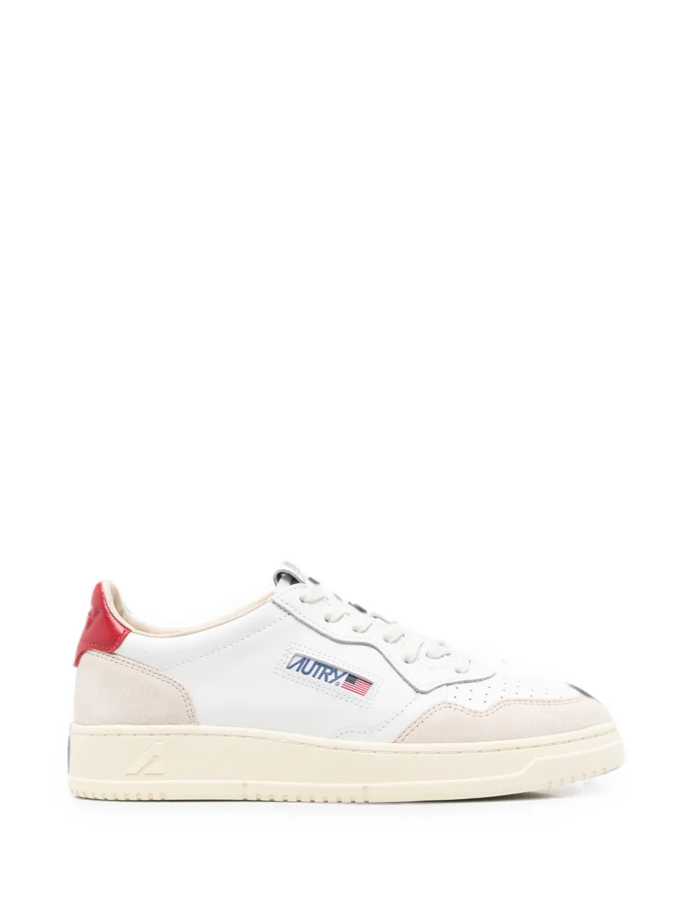 Autry Medalist suede-panelled sneakers - Bianco