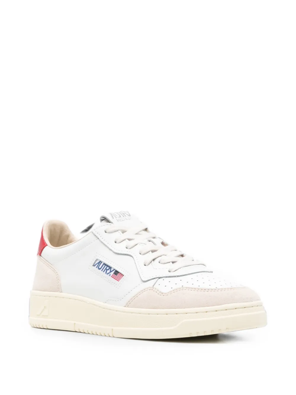 Autry Medalist suede-panelled sneakers Wit