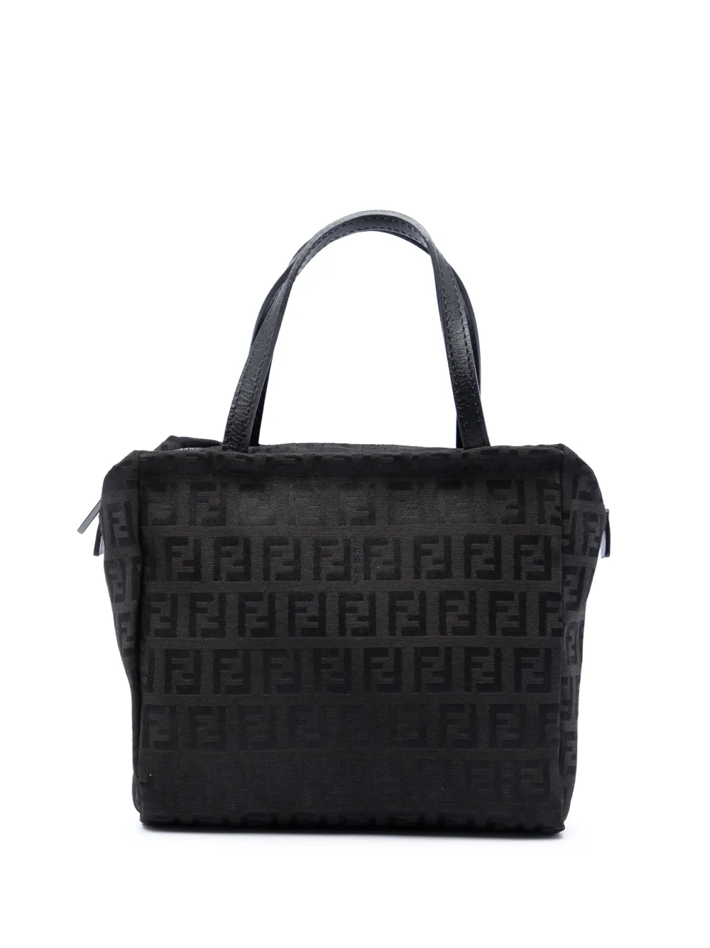 Fendi Pre-Owned Borsa a mano mini in tela con motivo Zucchino 2000-2010 - Nero