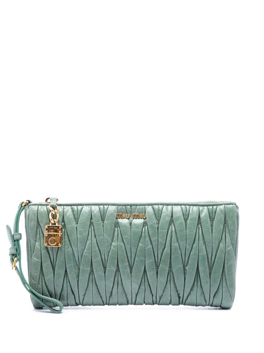 Miu Miu Pre-Owned Clutch Matelasse Nappa 2010-2026 - Verde