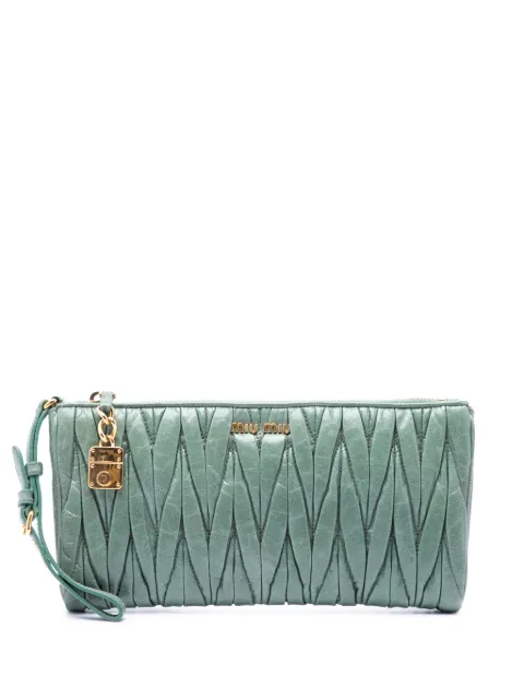 Miu Miu Pre-Owned 2010-2026 Matelasse Nappa clutch bag