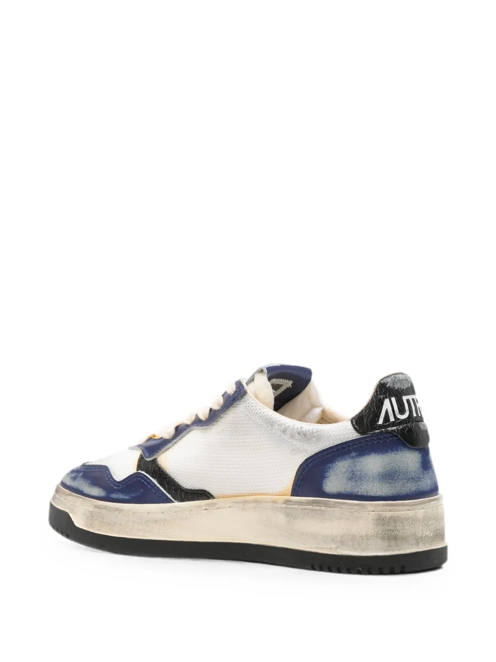 Autry distressed-effect leather sneakers Wit