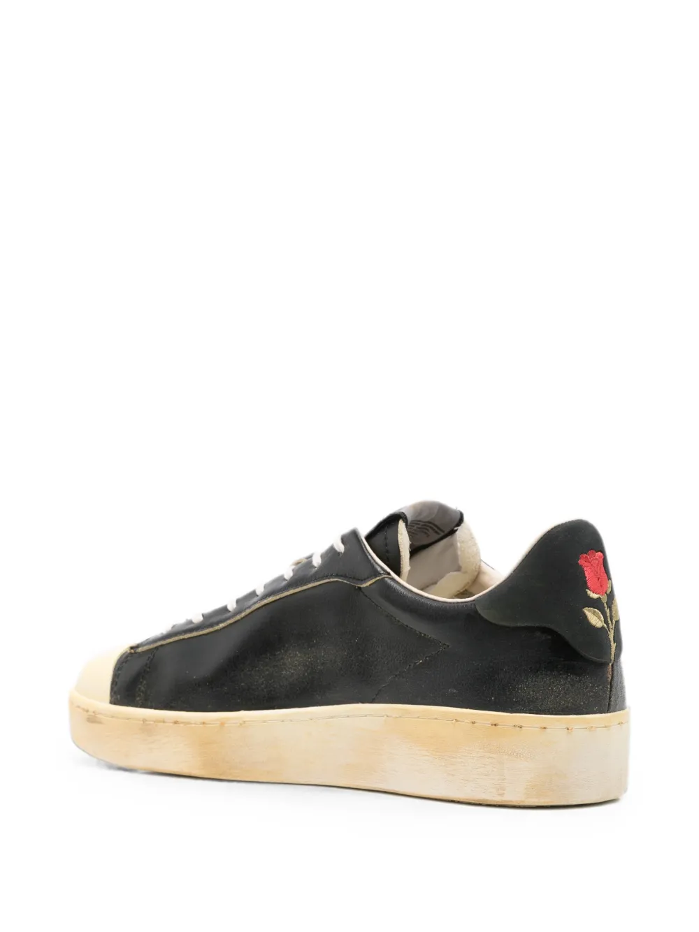 Autry Dallas low super sneakers in black leather Zwart