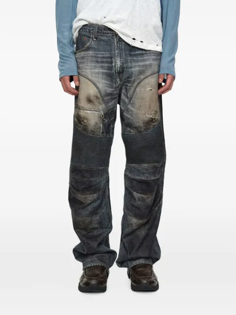 Andersson Bell distressed panelled jeans