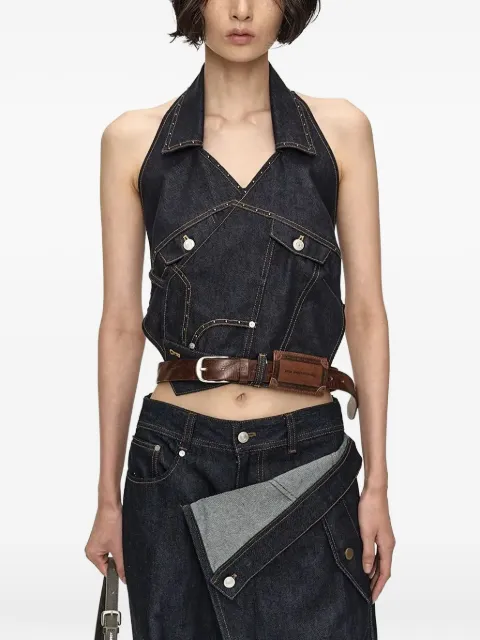 Andersson Bell belted halterneck top