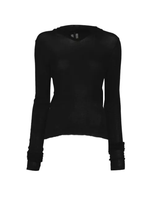 Rick Owens long-sleeve sheer top