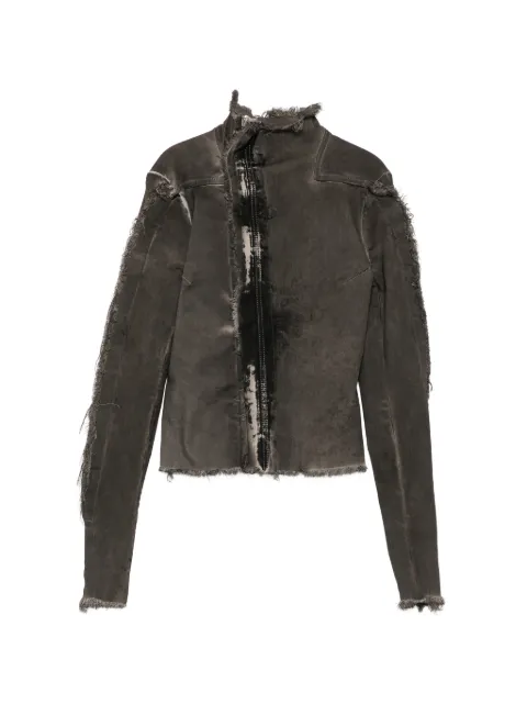 Rick Owens frayed-edge denim jacket