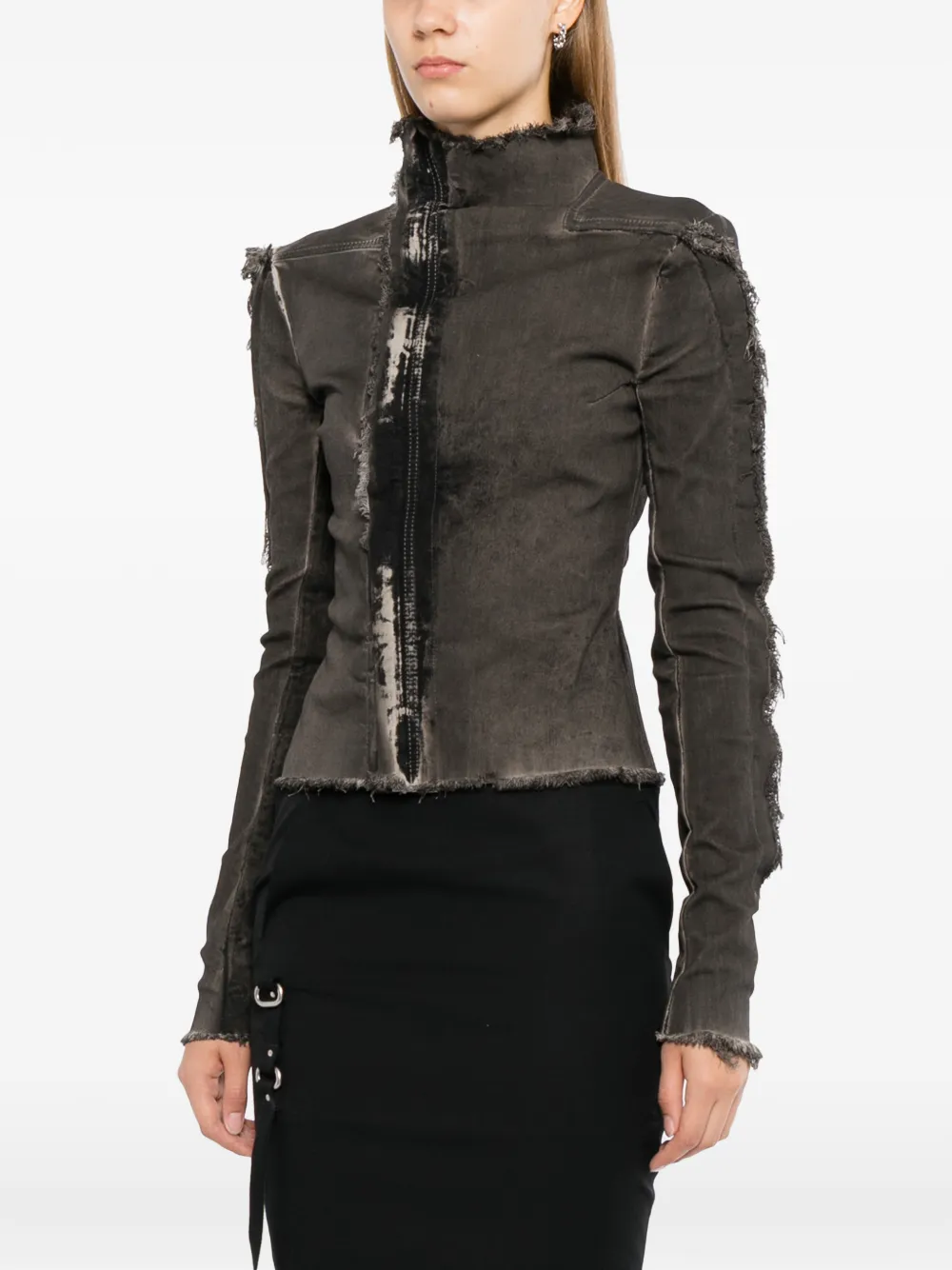 Rick Owens Jack met franje afwerking Grijs