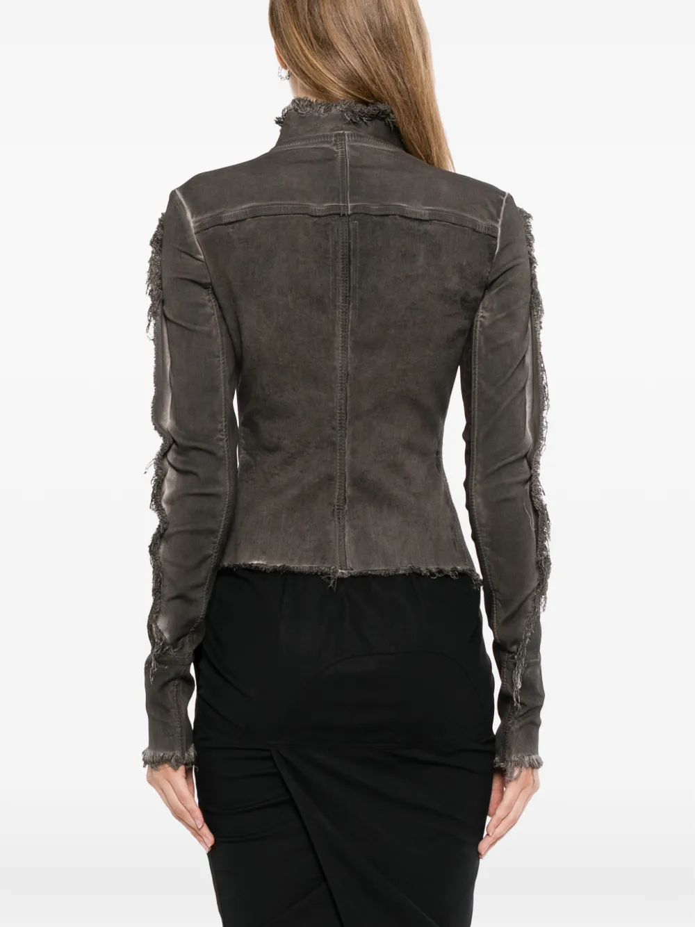 Rick Owens Jack met franje afwerking Grijs
