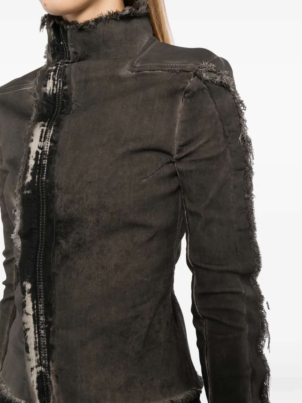 Rick Owens Jack met franje afwerking Grijs
