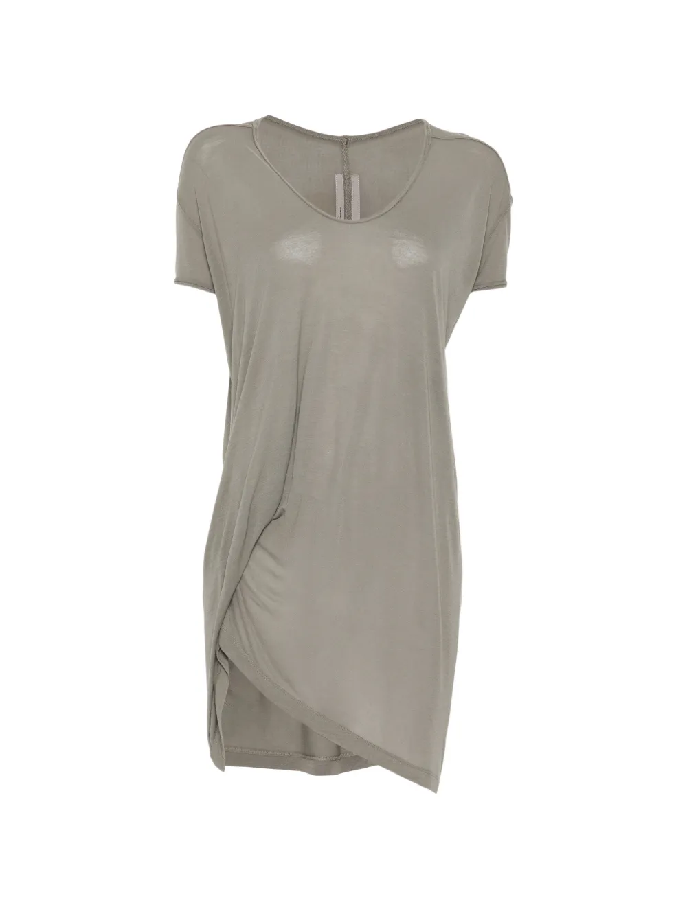 Rick Owens draped V-neck T-shirt Grijs