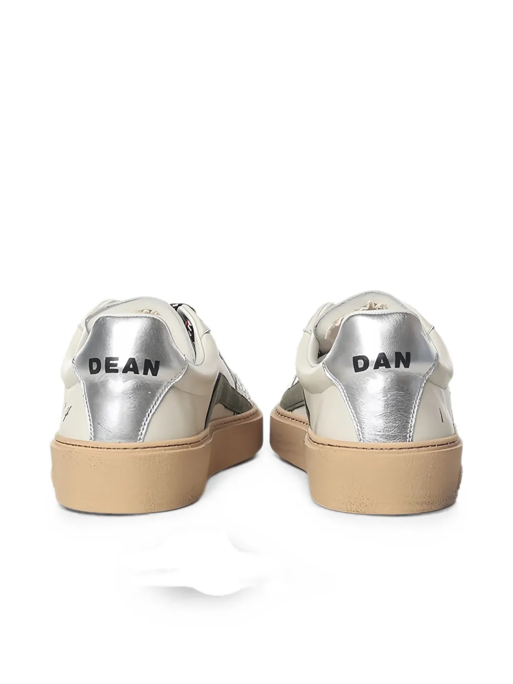 DSQUARED2 Rider distressed-effect panelled sneakers Beige