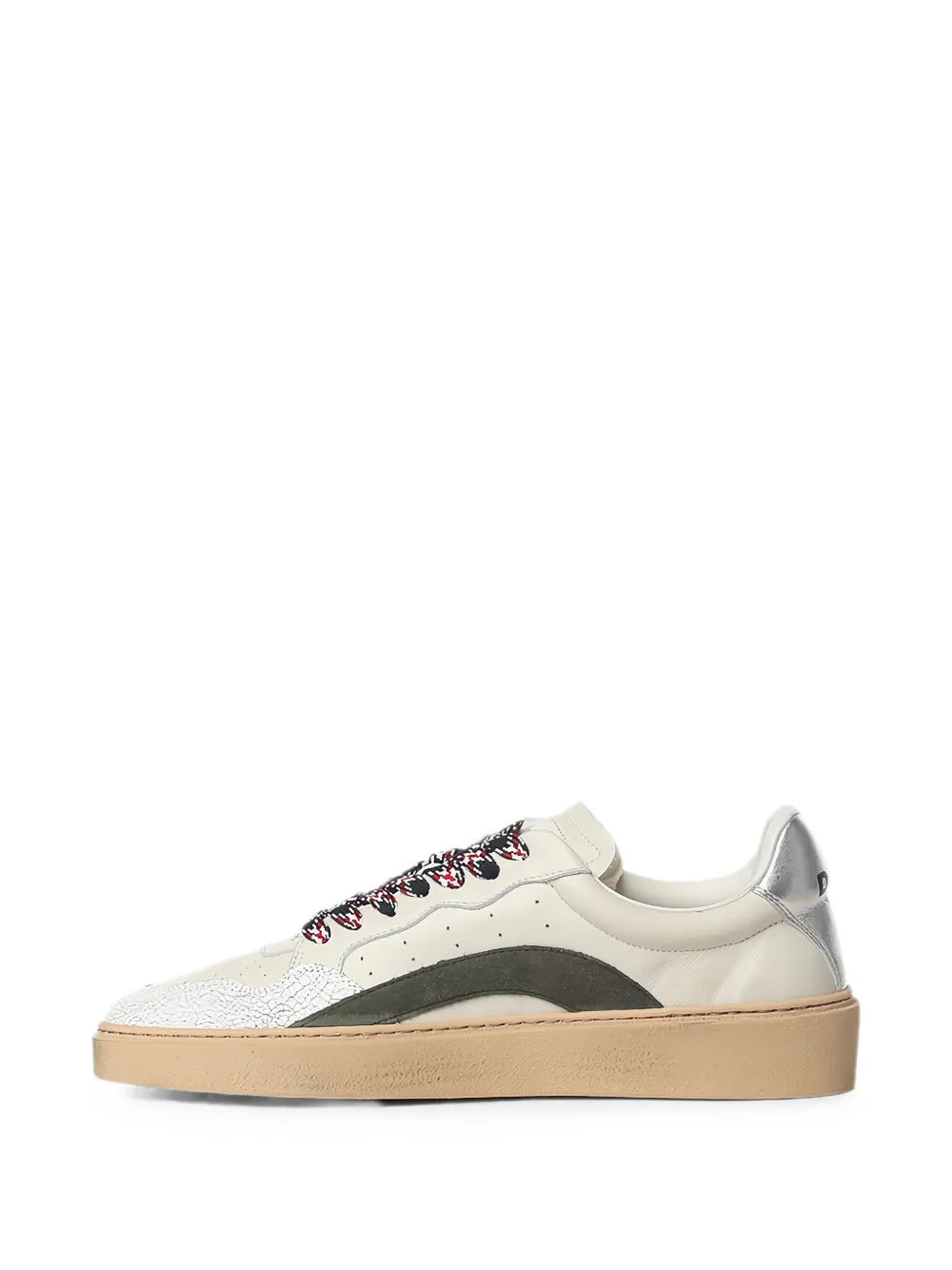 DSQUARED2 Rider distressed-effect panelled sneakers Beige