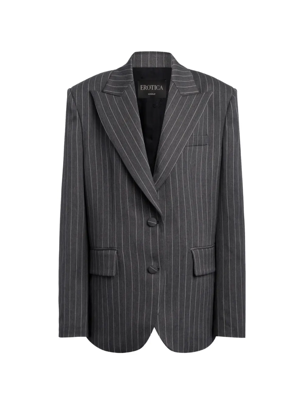 DONDUP pinstripe-pattern peak-lapels jacket - Grigio