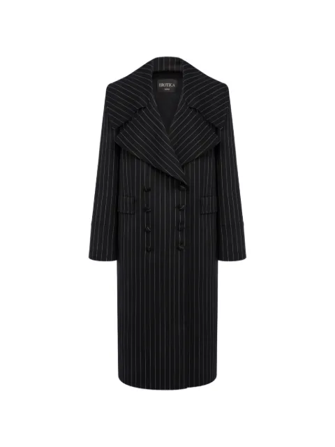 DONDUP pinstripe-pattern double-breasted coat