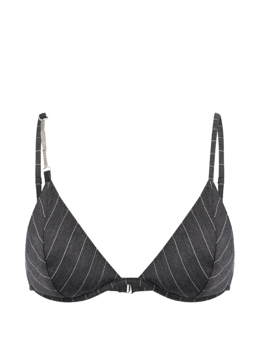 DONDUP pinstripe-pattern chain-link top - Grigio