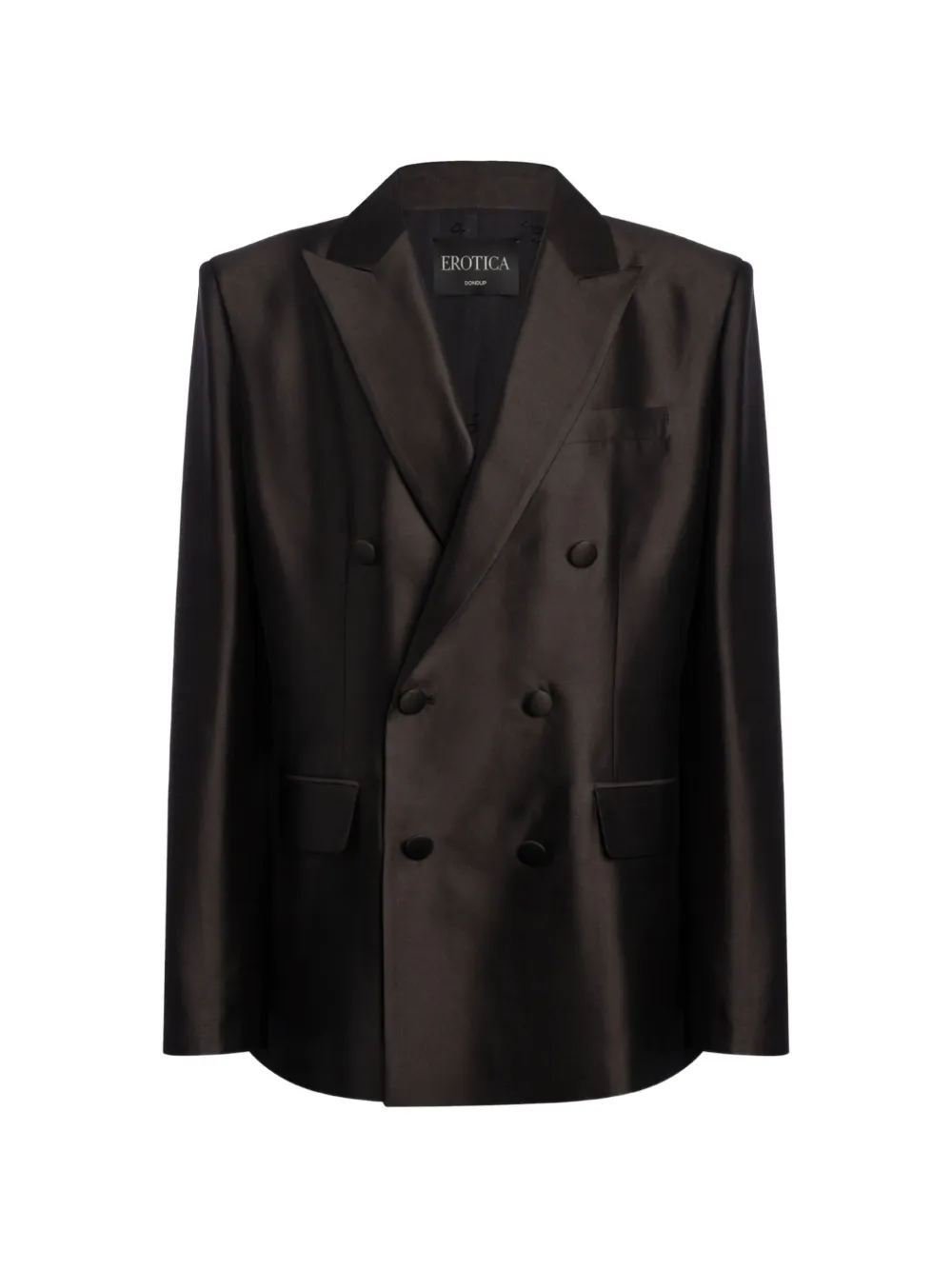 DONDUP double-breasted satin jacket - Nero