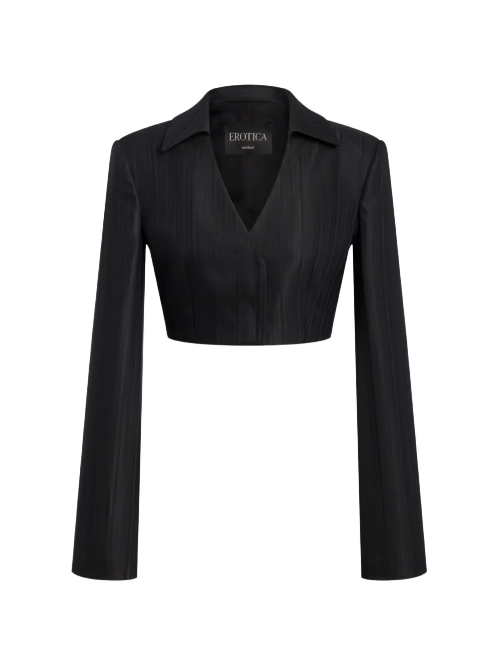 DONDUP pinstripe cropped jacket - Nero