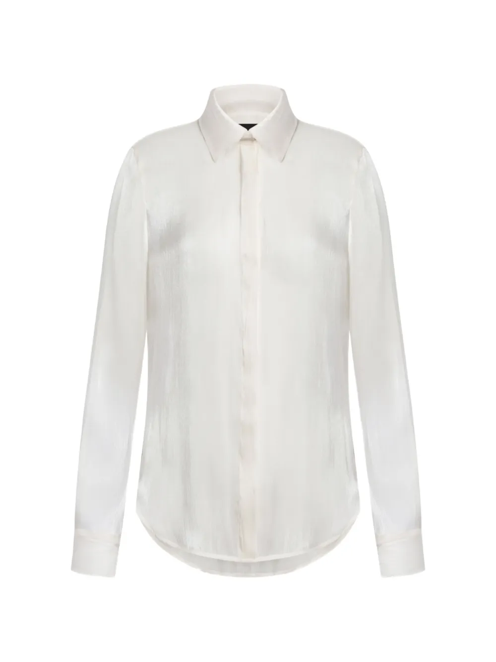 DONDUP satin-finish concealed-fastening shirt - Toni neutri