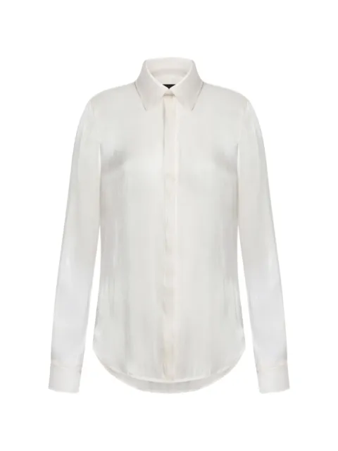 DONDUP satin-finish concealed-fastening shirt