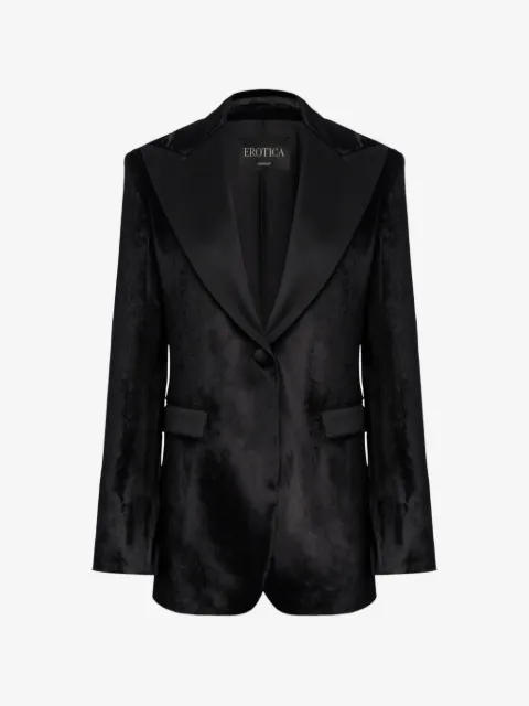 DONDUP velvet peak-lapel blazer