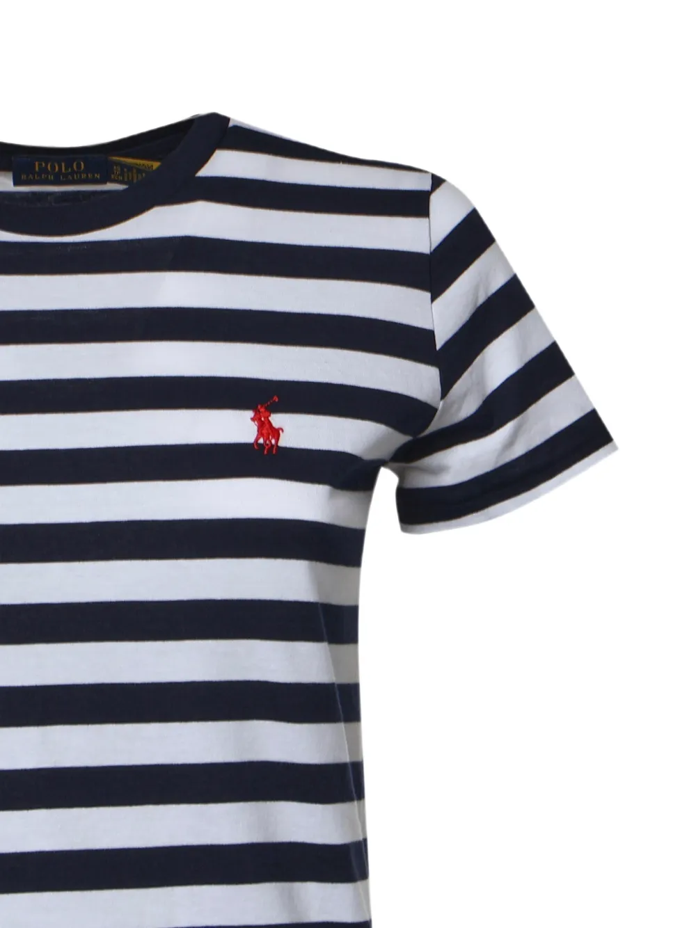Polo Ralph Lauren Gestreept T-shirt met geborduurd logo Blauw