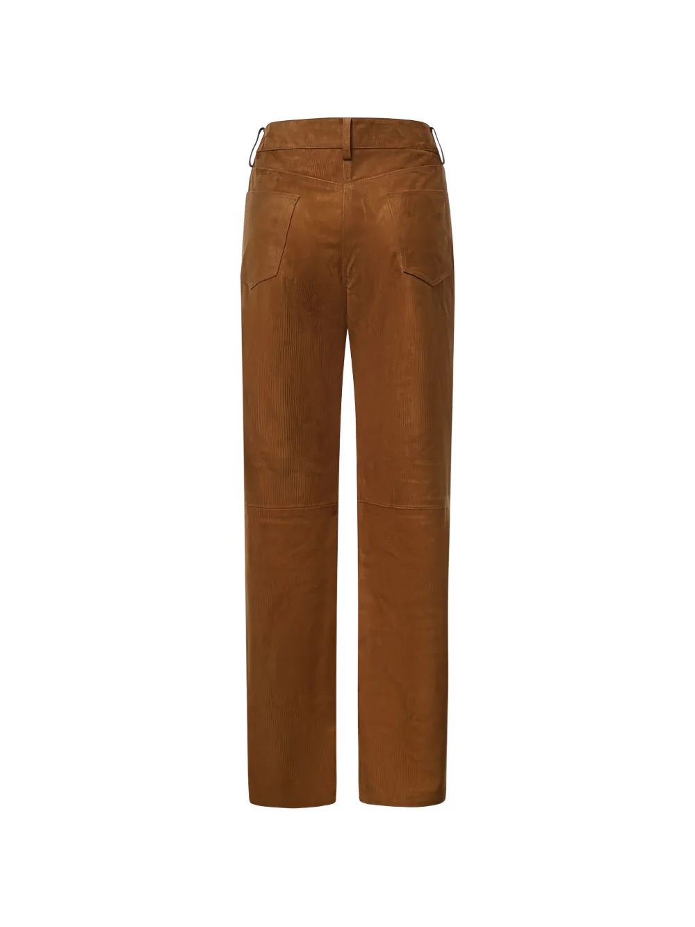 Magda Butrym Corduroy-effect Leather Trousers in Brown, view 2