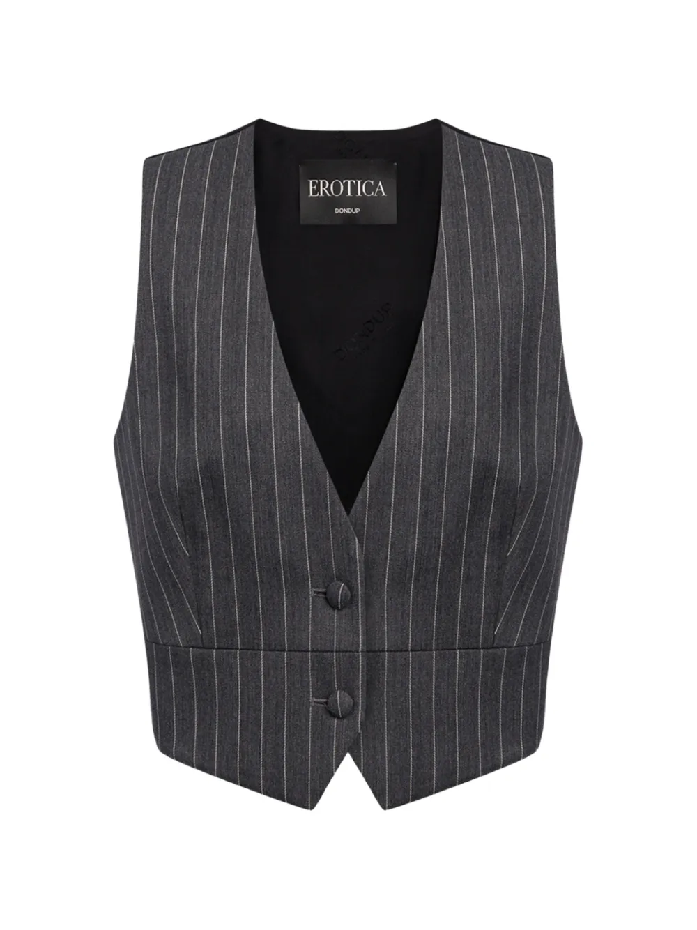 DONDUP pinstripe V-neck waistcoat - Grigio